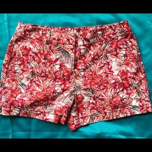 LOFT tropical print cute twill shorts
